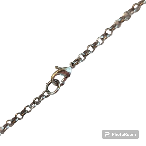 Vintage Flapper Style 6 Circles 3-Layered Stainless Steel Chain Long Necklace - Picture 4 of 4